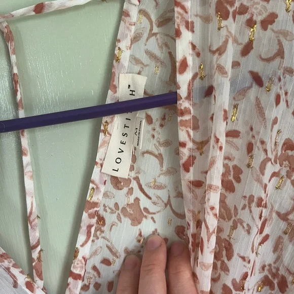 ❤️Pink kaftan style maxi with GOLD METALLIC DETAIL - Picture 6 of 7